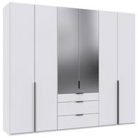 Drehtürenschrank Ny A Black, Weiß B: 270 cm - Weiß, MODERN, Glas/Holzwerkstoff (270/236/58cm) - MID.YOU