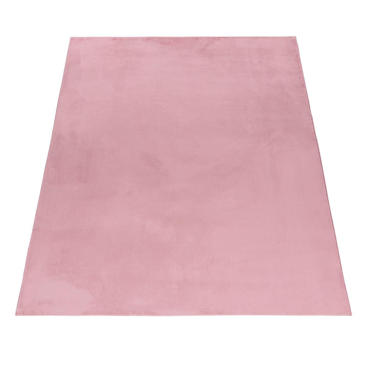 Hochflorteppich, Rosa, F: 20mm Pouffy - Rosa, Basics, Textil (80/150cm)