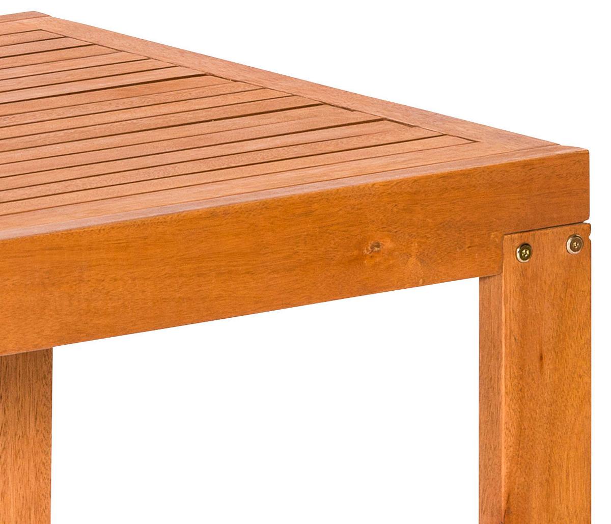 Balkontisch Ausziehbar Eukalyptus Natur - Naturfarben, KONVENTIONELL, Holz (65/77,5/130cm) - Gardenson