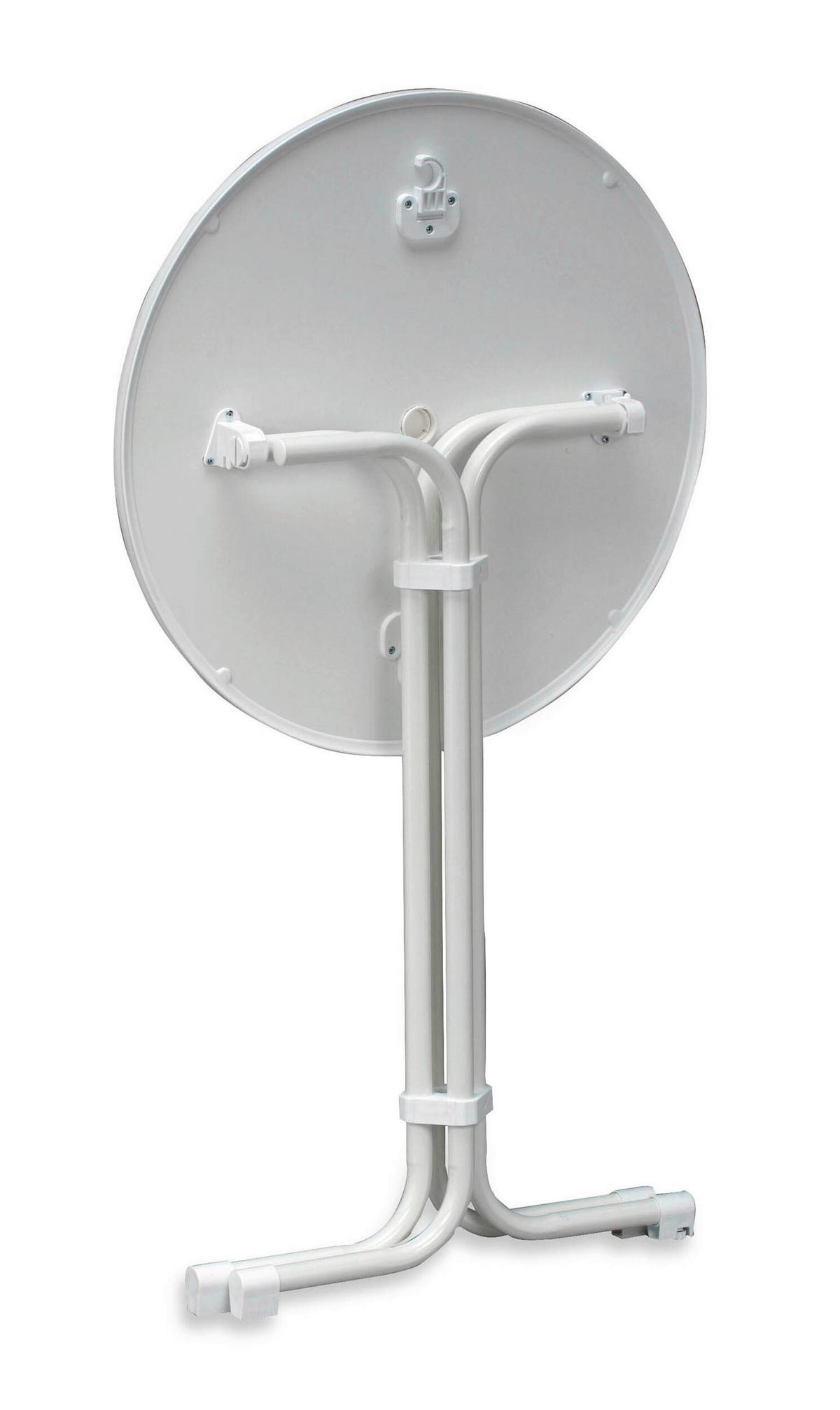 Gartenklapptisch Multiflex – Stehtisch Rund - Weiß, Basics, Metall (80/80/110cm)