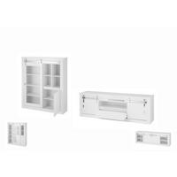 WOHNWAND Daytona Weiß HG B: 349 cm - Weiß Hochglanz/Weiß, Design, Holzwerkstoff (349/152/43cm) - Livetastic