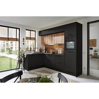 Eckküche Pn210/Pn100 - Eichefarben/Schwarz, Basics, Holzwerkstoff (165/275cm) - Pino