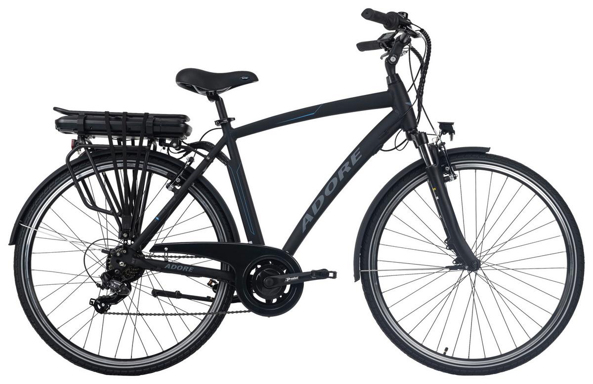 Elektrofahrrad 28 Zoll, 80 Km - Schwarz, MODERN, Metall