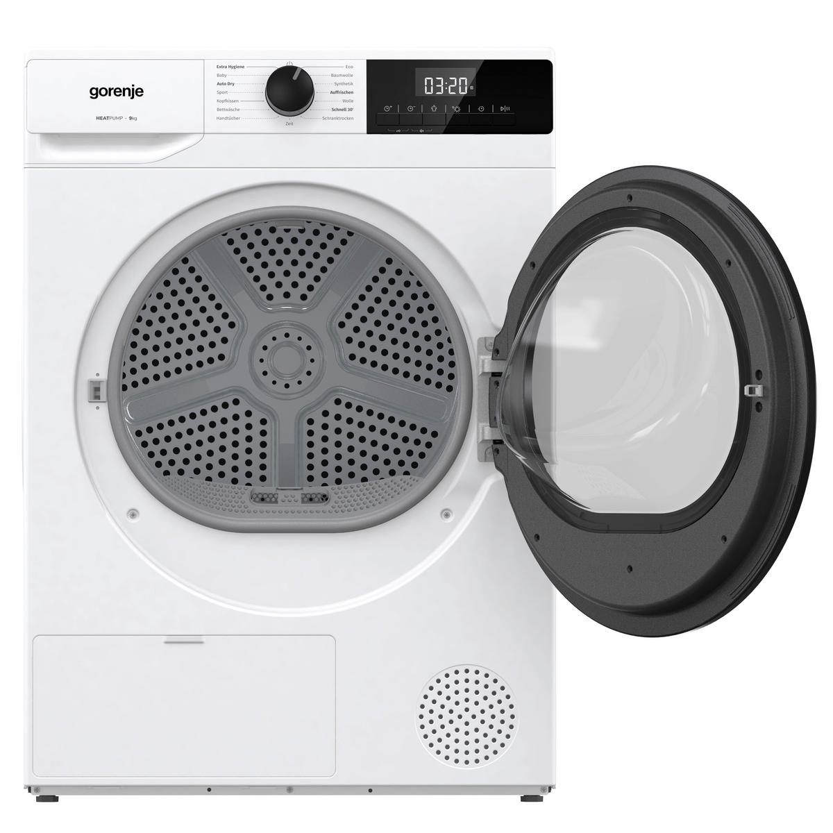 Wärmepumpentrockner D2HNE9D/AT Füllmenge ca. 9 kg, EEKL: D - Weiß, Basics, Kunststoff/Metall (59,5/84,5/64cm) - Gorenje