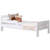 Bett Bennet Weiß Inkl. Matratze, Rollrost, 90x200 Cm - Weiß/Naturfarben, MODERN, Holz/Textil (90/200cm) - MID.YOU