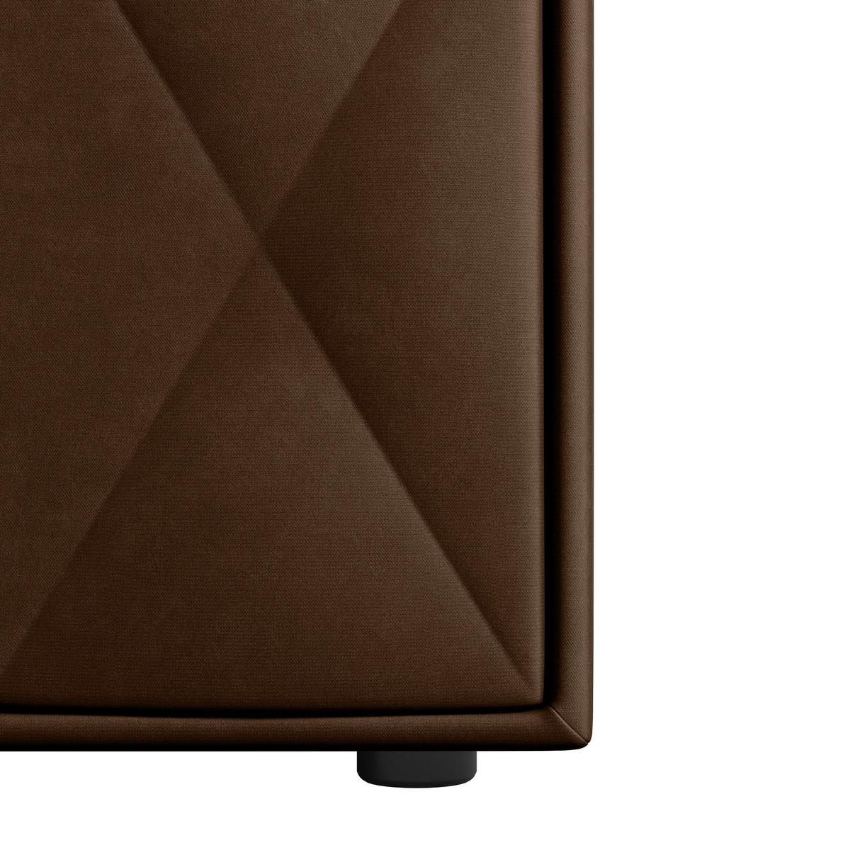 Boxspringbett mit Bettkasten Porto 180x200 cm Braun - Schwarz/Braun, MODERN, Holz/Textil (180/200cm) - MID.YOU