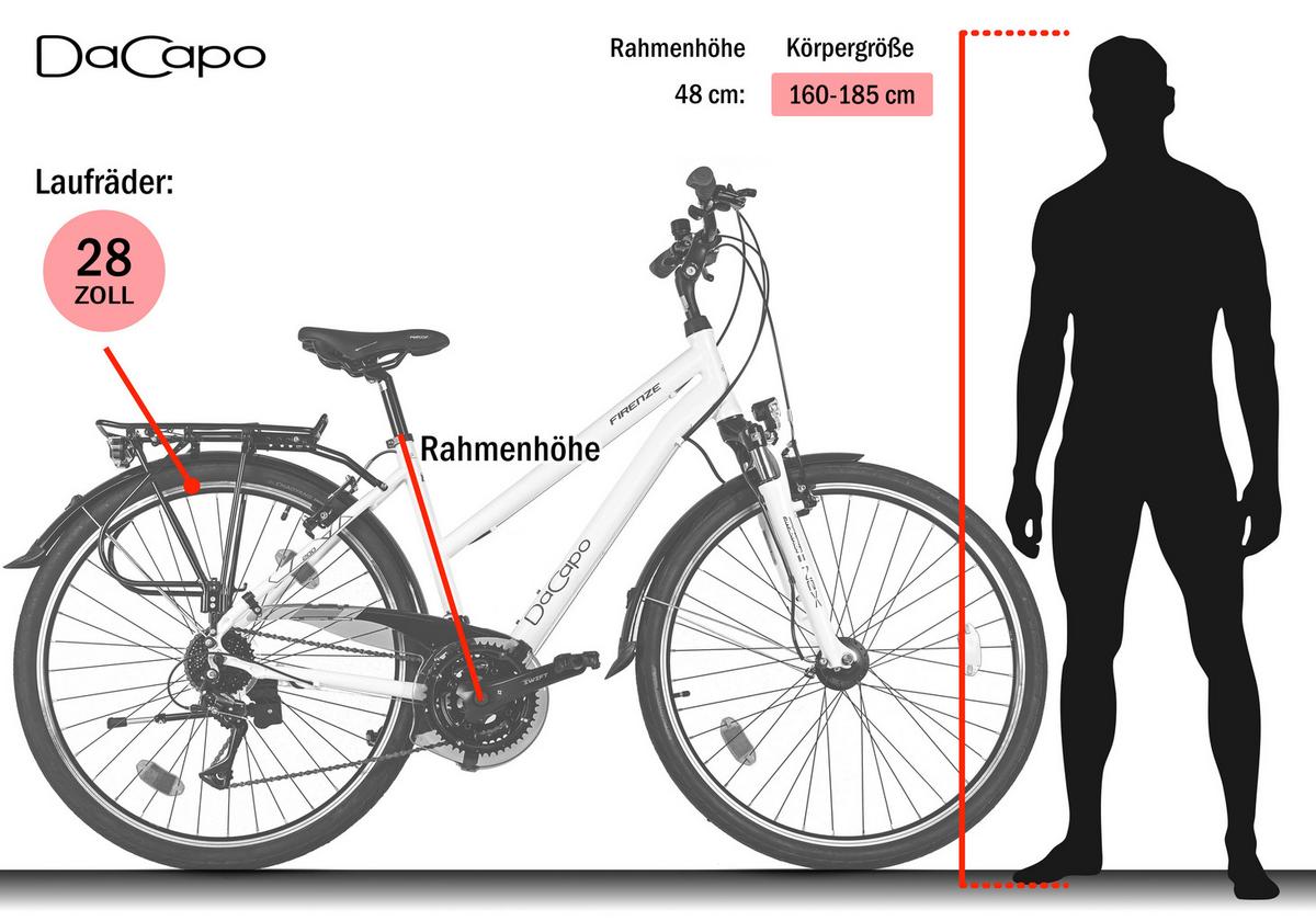 Trekkingrad Damen 28 Zoll - Weiß, Basics, Metall (25/140/60cm)
