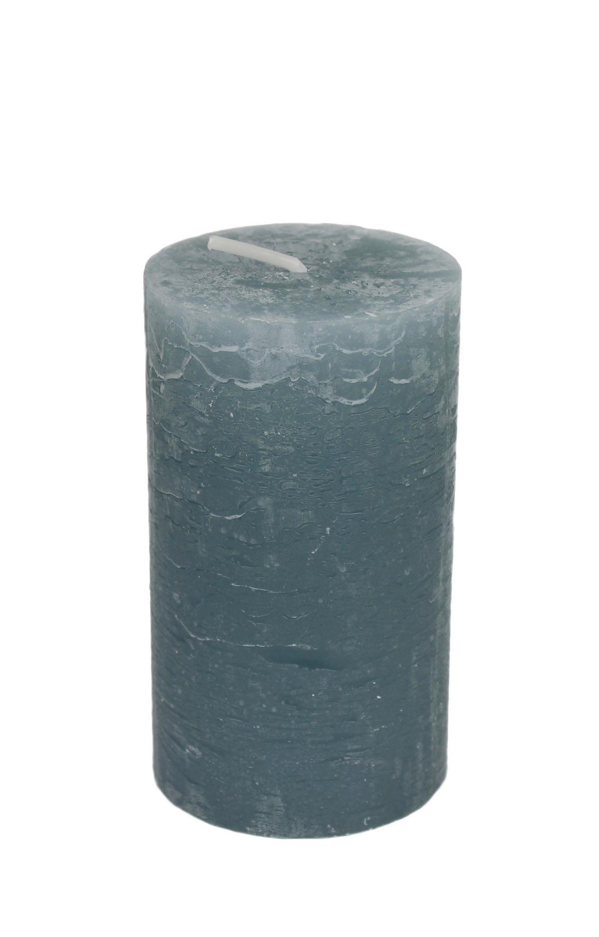 Valcová sviečka LIA - pastelová modrá, Modern, textil/prírodné materiály (6,8/12cm) - Premium Living