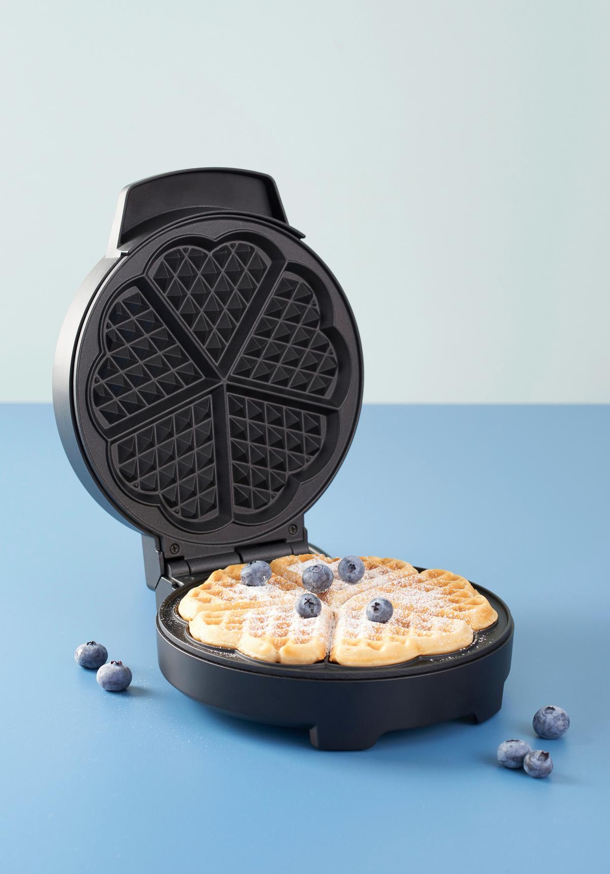 Waffeleisen 1000 W mit Antihaftbeschichtung - Schwarz, KONVENTIONELL, Metall (25,2/8/20,2cm) - Atrigo