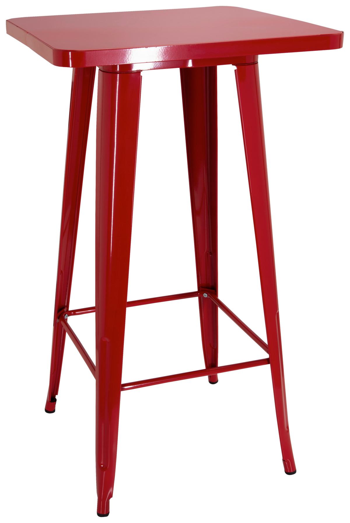 Bartisch Vantaggio High T 60x60x103,5cm Rot - Rot, Basics, Metall (60/60/103,5cm) - MID.YOU