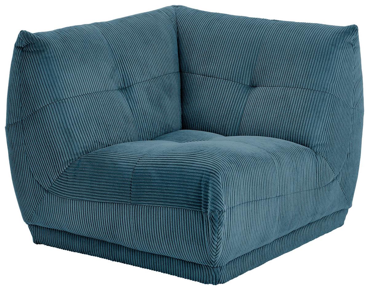Modul Sofa Giselle Ecke B: 105 Cm Cord Petrol - Petrol, Trend, Textil (105/80/105cm) - Livetastic