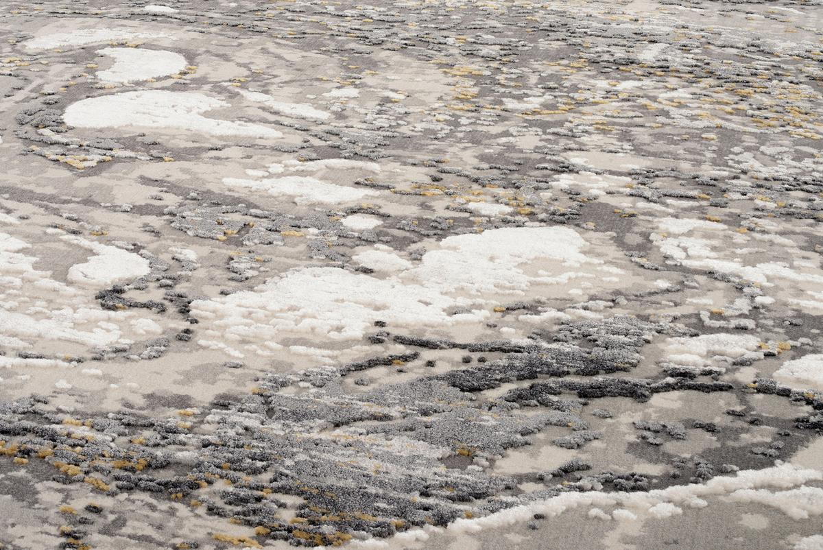 Webteppich Lille Grau/Goldfarben Rund Ø 160 cm - Goldfarben/Grau, Design, Textil (160cm) - Dieter Knoll