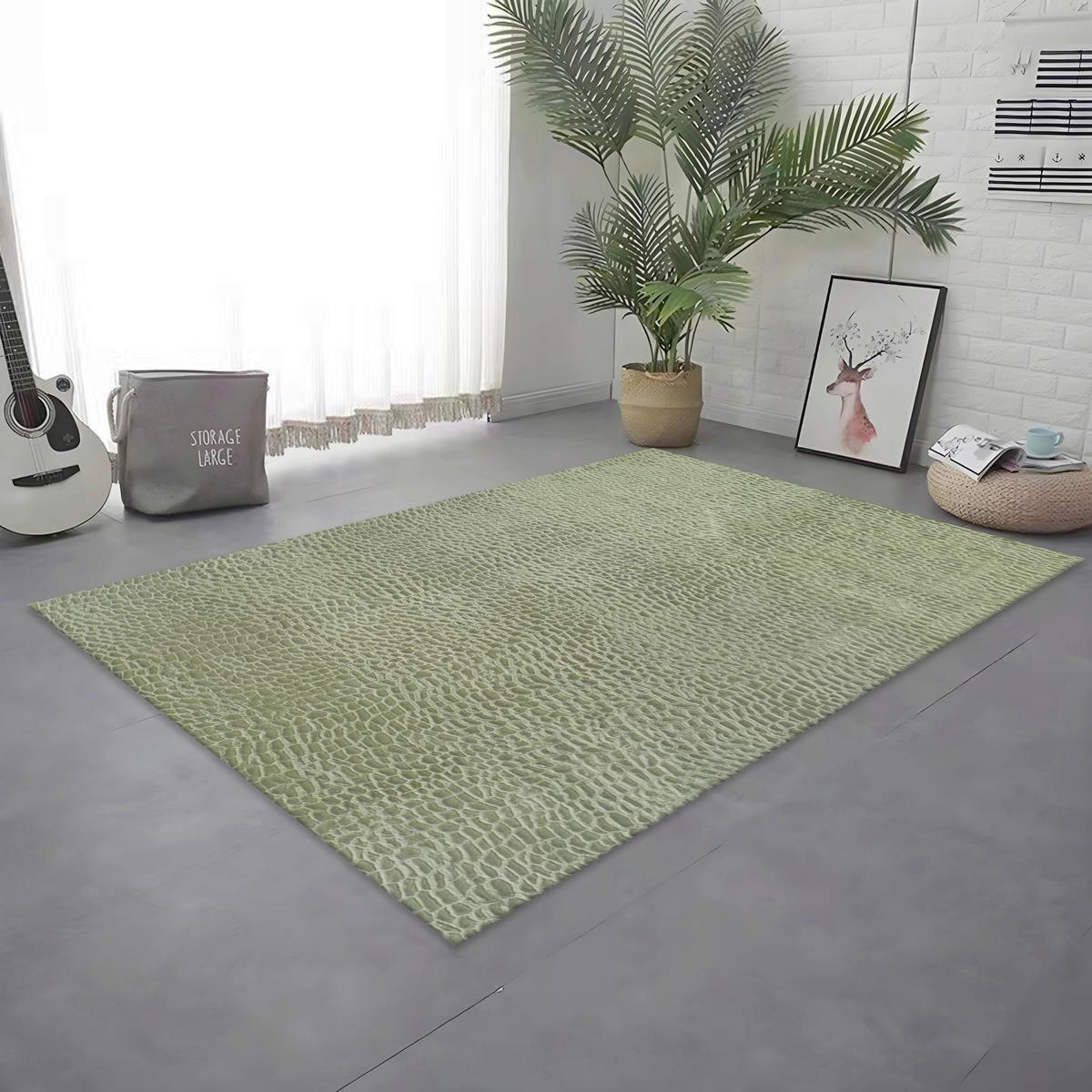FELLTEPPICH GRAYSON - Grün, Textil (120/160cm) - Luca Bessoni