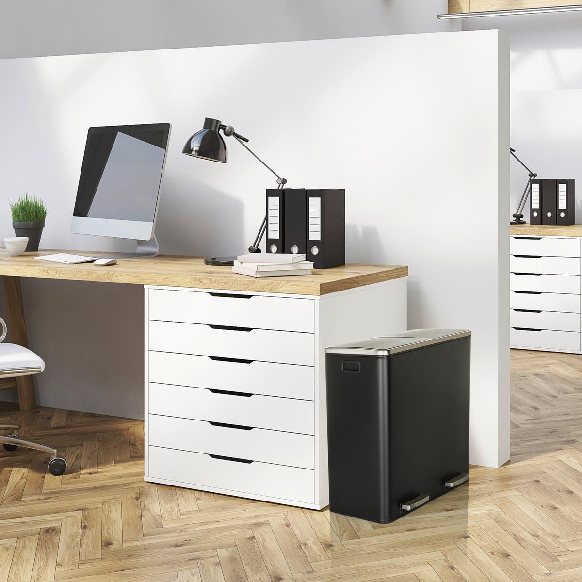 Abfallsammler Clean Xi Schwarz D: 59 cm - Schwarz, MODERN, Metall (59cm) - MID.YOU