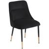 Stuhl Wl6.997 - Goldfarben/Schwarz, Design, Textil/Metall (49/85/56cm) - Livetastic