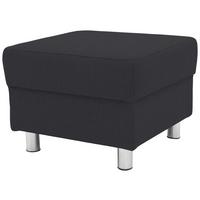 Polsterhocker Jamie Schlammfarben Webstoff H: 40cm - Chromfarben/Schlammfarben, KONVENTIONELL, Textil (54/40/54cm) - MID.YOU