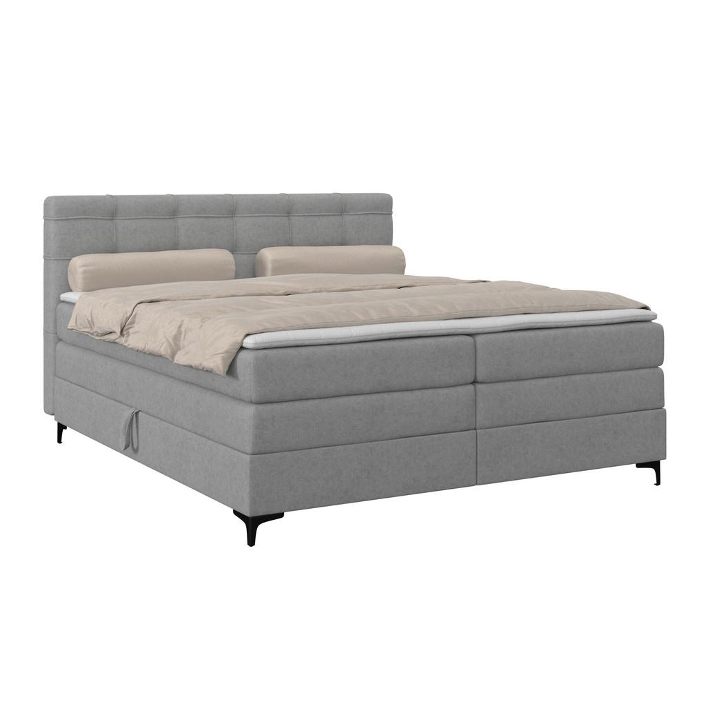 Boxspringbett MITTO Hellgrau 180x200 cm