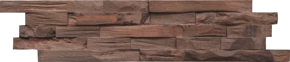 Wandverkleidung Beachwood Hevea Coffee - Braun, Basics, Holz (61/15/2cm)