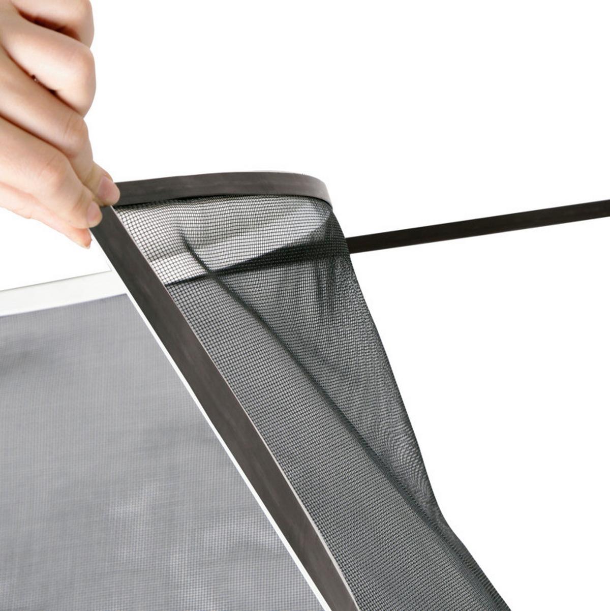 Fliegengitter Fenster 100x120 cm Weiß Selbstklebend - Weiß, Basics (100/120cm)