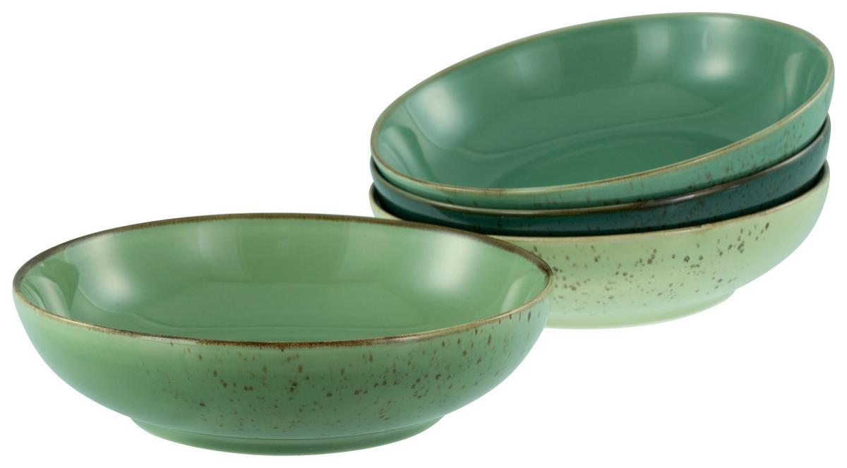 Schüsselset Nature Collection Green Life, 4--Teilig.  Grün - Grün, Design, Keramik - Creatable