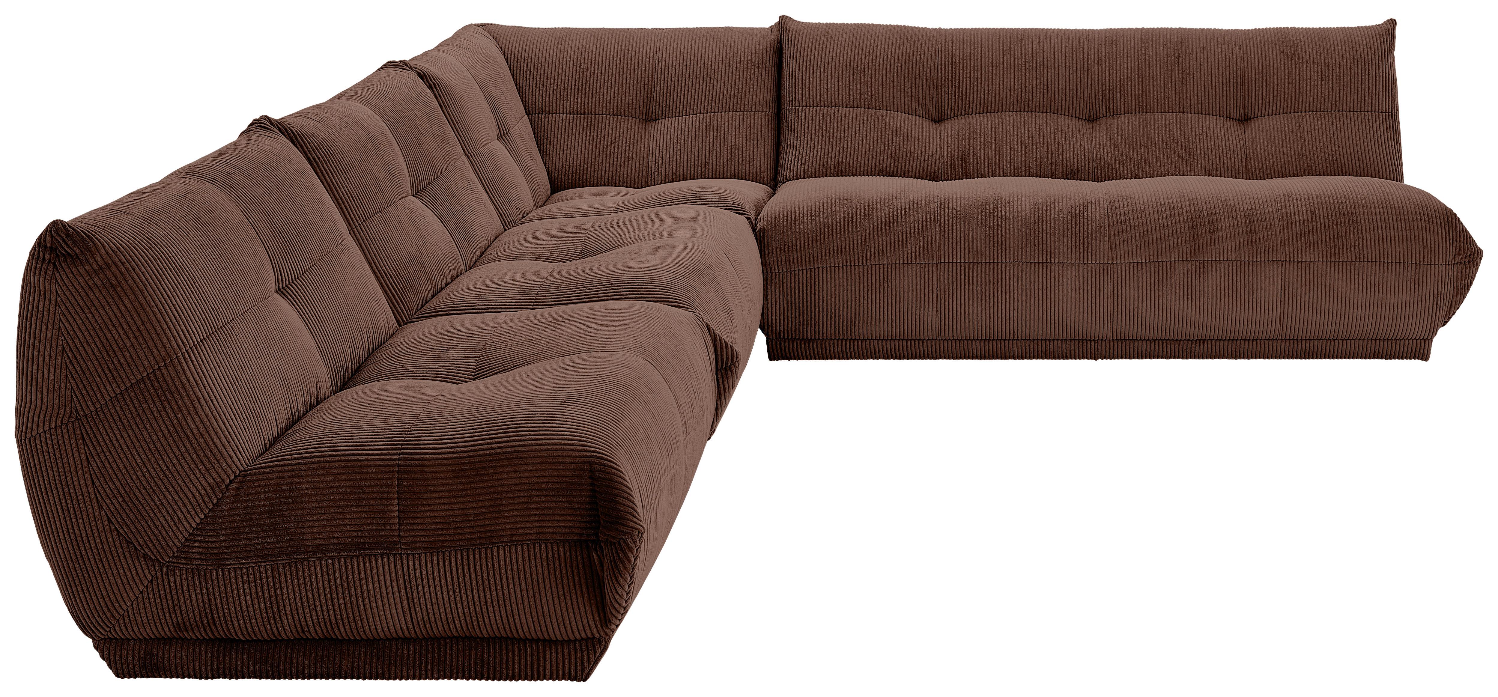 Ecksofa Giselle Braun - Braun, Trend, Textil (315/285cm) - Livetastic