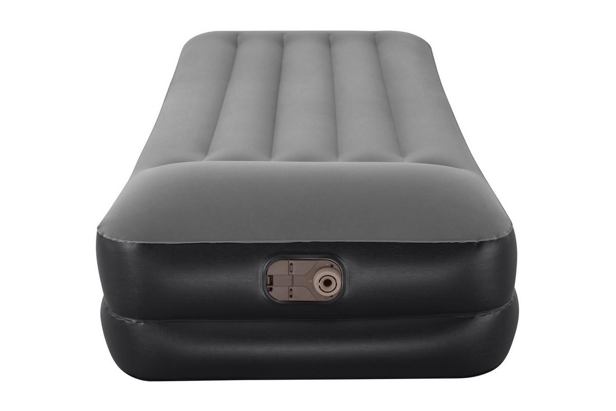 Luftbett Hannes 191x97x46 Cm Bis 150kg, Inkl. Pumpe - Dunkelgrau/Schwarz, KONVENTIONELL, Kunststoff/Metall (191/97/46cm) - Bestway