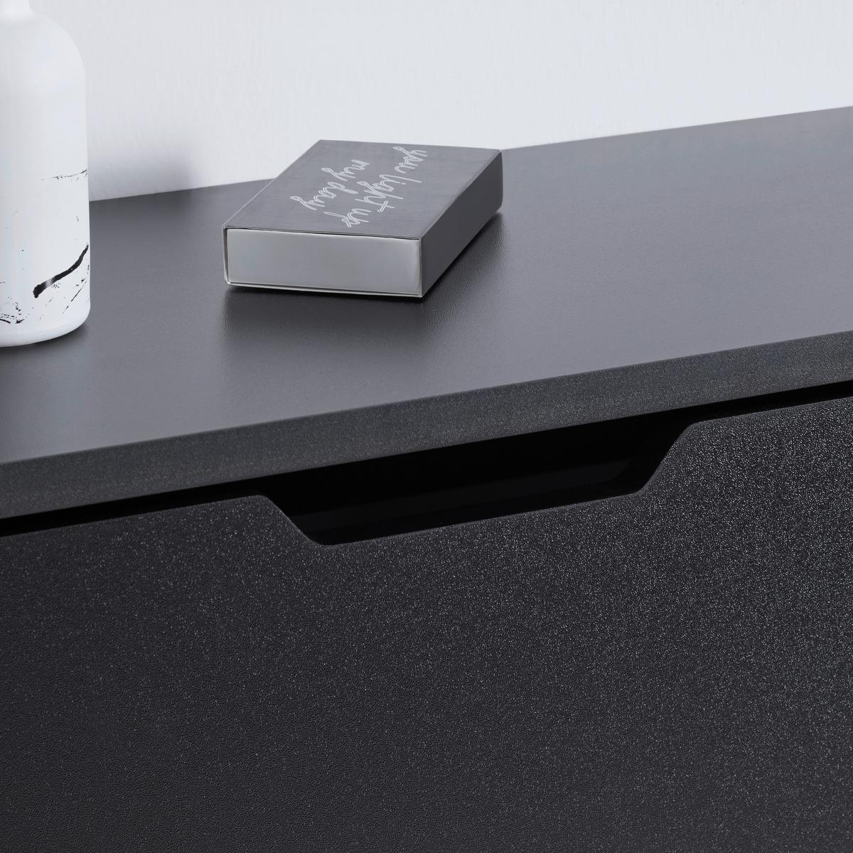 VÝKLOPNÁ SKRINKA NA TOPÁNKY RUDI -EXKLUSIV- - čierna, Konventionell, kompozitné drevo (60/118/24cm) - Mömax