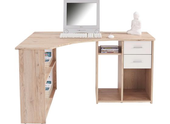 Rohový Písací Stôl Gemo Fu Pc 56 - biela, Moderný, kompozitné drevo (135/74,2/95cm) - Sonne Rohový Písací Stôl Gemo Fu Pc 56 - biela, Moderný, kompozitné drevo (135/74,2/95cm) - Sonne