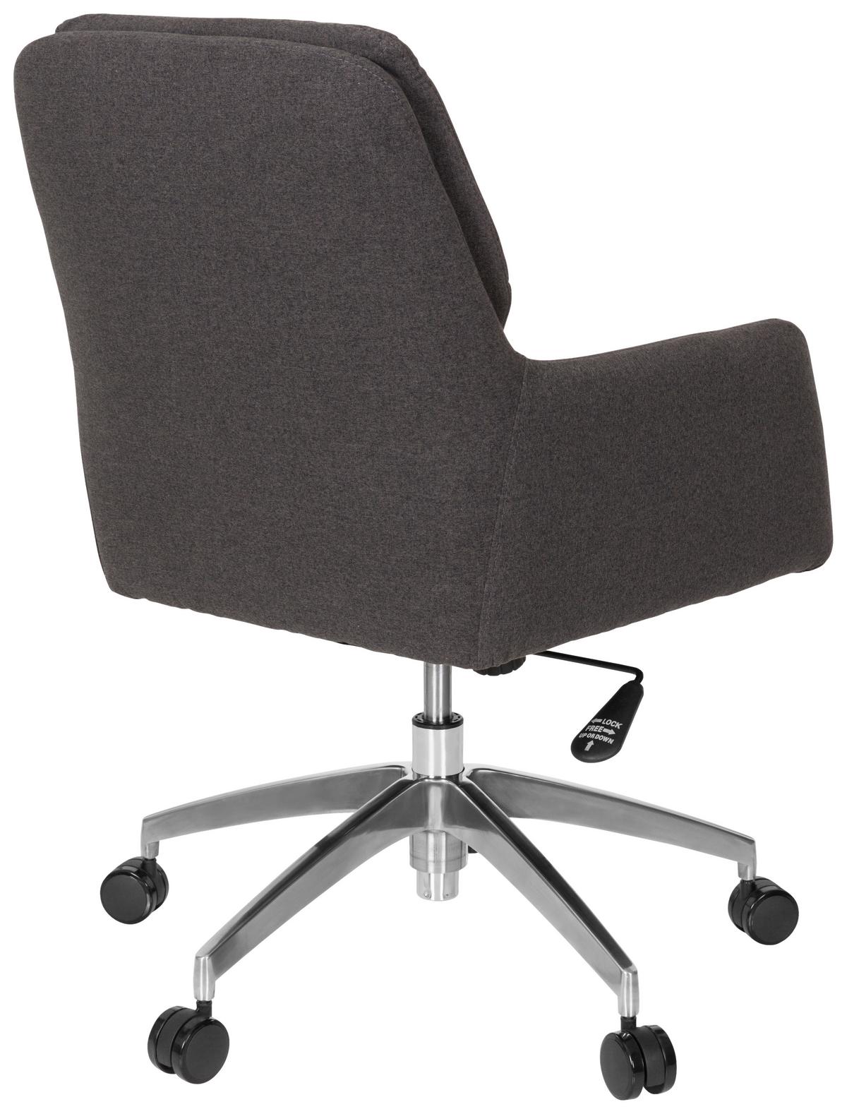Drehstuhl Shake 350 Höhenverstellbar Dunkelgrau - Dunkelgrau/Silberfarben, MODERN, Kunststoff/Textil (58/89/70cm) - MID.YOU