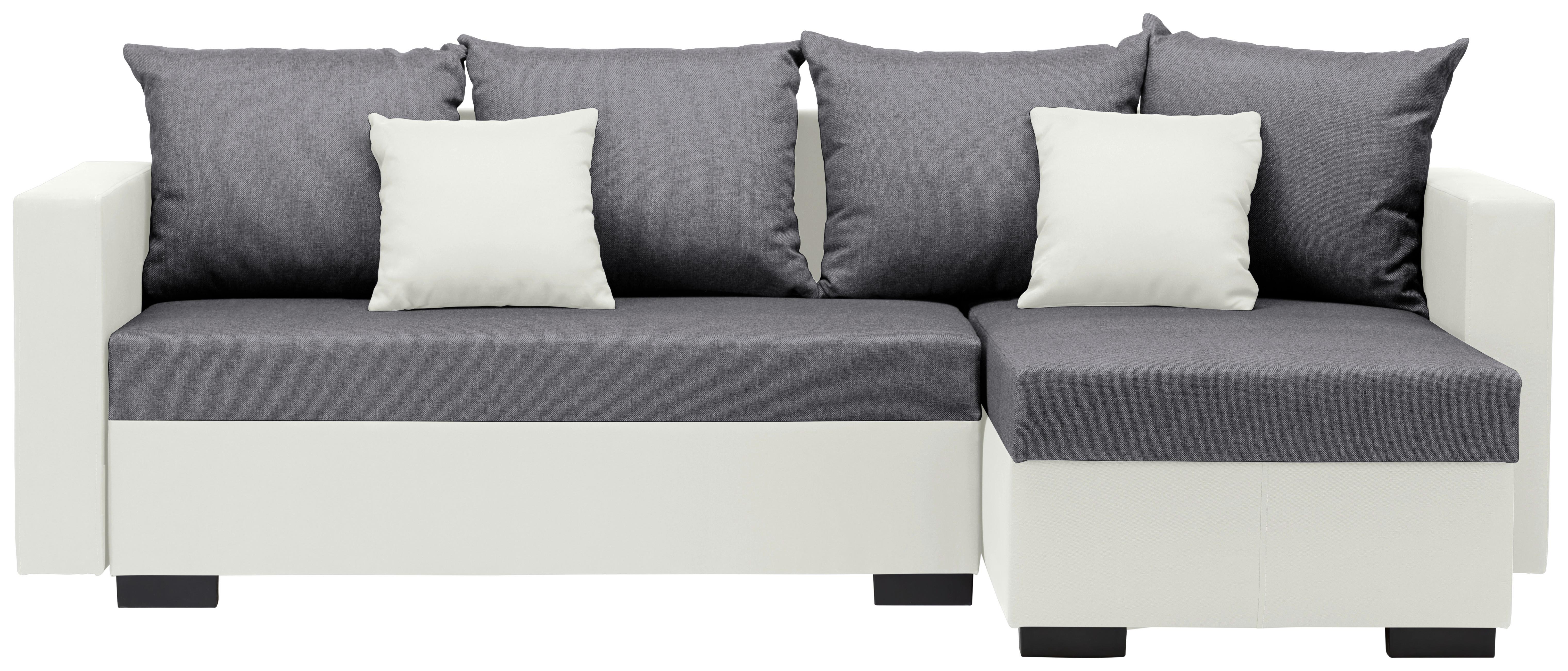 Ecksofa Karol - Anthrazit/Schwarz, MODERN, Textil (230/140cm) - P & B