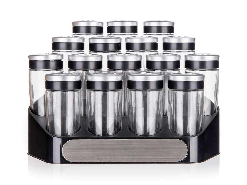 Regál na koření 16 kořeniček + stojan - Basics (19.5/19.5/27cm)