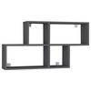 Wandregal Lusas B: 100 cm Anthrazit - Anthrazit, MODERN, Holzwerkstoff (100/53/20cm) - MID.YOU