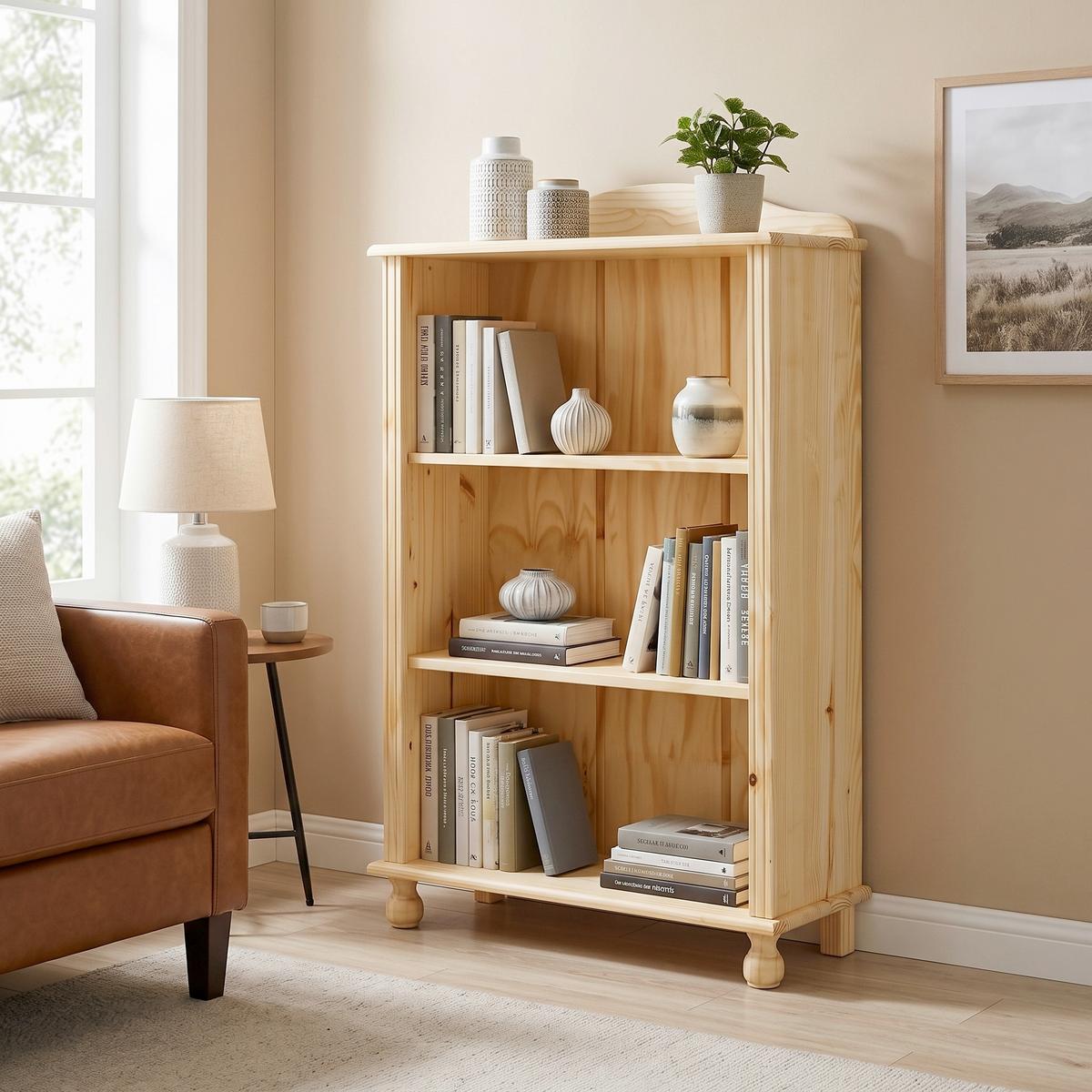 REGAL Naturfarben B: 77cm - Naturfarben, Design, Holz (77/116/30cm) - MID.YOU