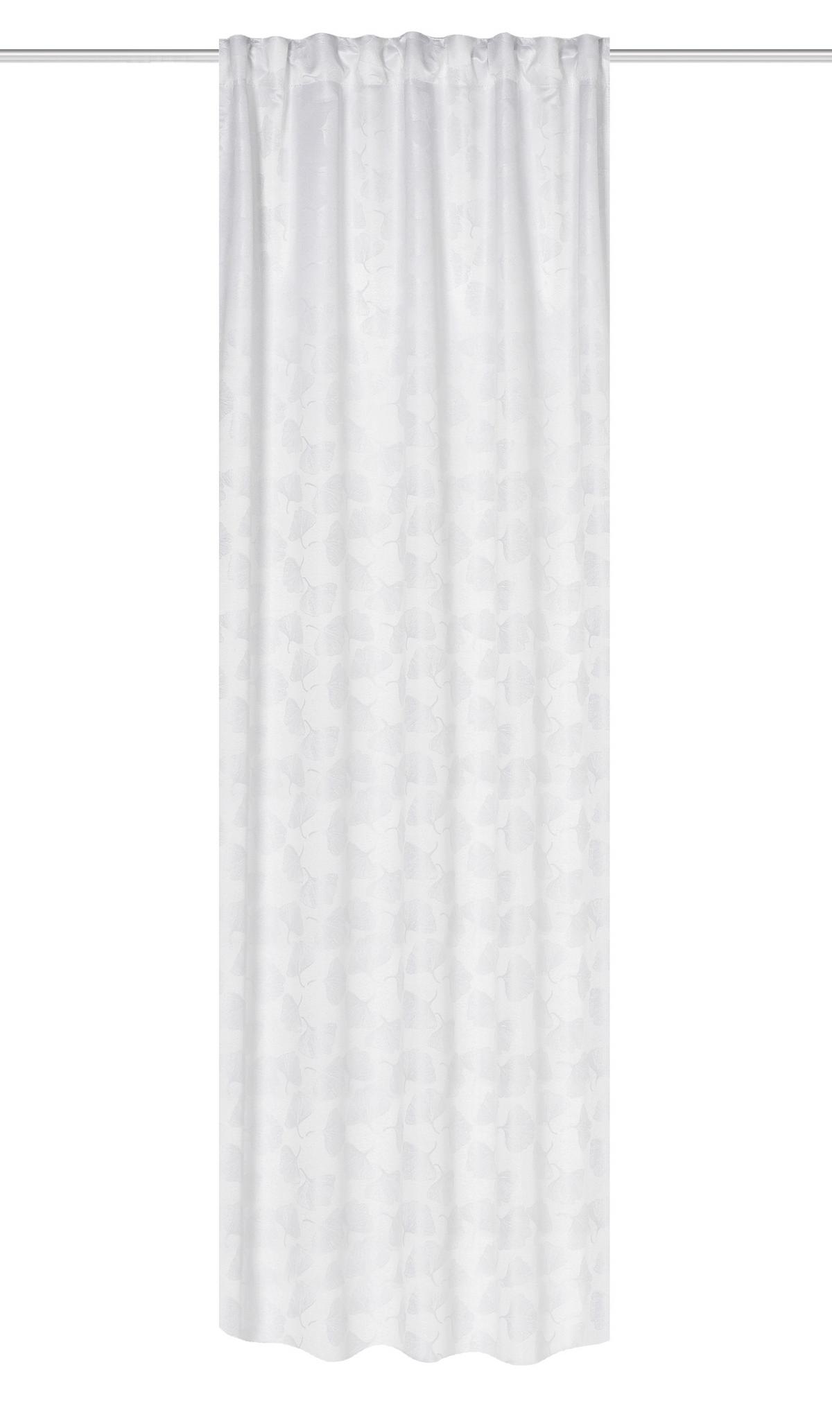 Fertigvorhang Gingko - Weiß, Trend, Textil (135/245cm)