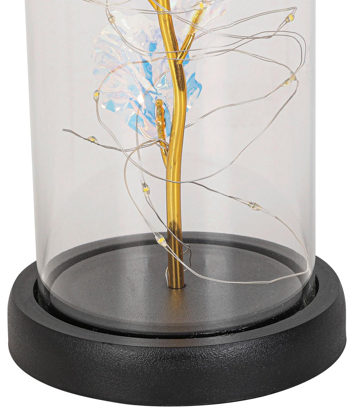 DEKORAČNÍ LED SVÍTIDLO FLOWI - černá/průhledné, Moderní, plast (11cm) - Mömax