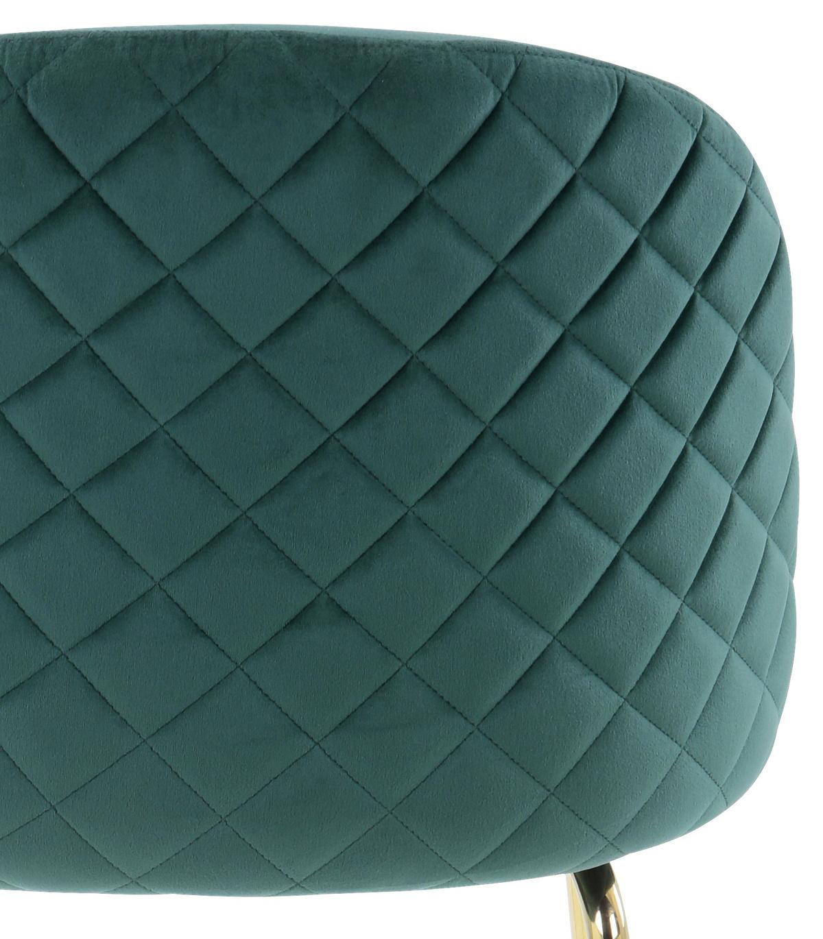 Bárszék Art Deco Bar *TOP ÁR* - arany/zöld, Modern, textil/fa (50/97/55cm) - Best Price