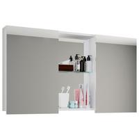 Spiegelschrank Budasi Weiß B: 112 cm - Weiß, MODERN, Holzwerkstoff (112/59/12cm) - MID.YOU