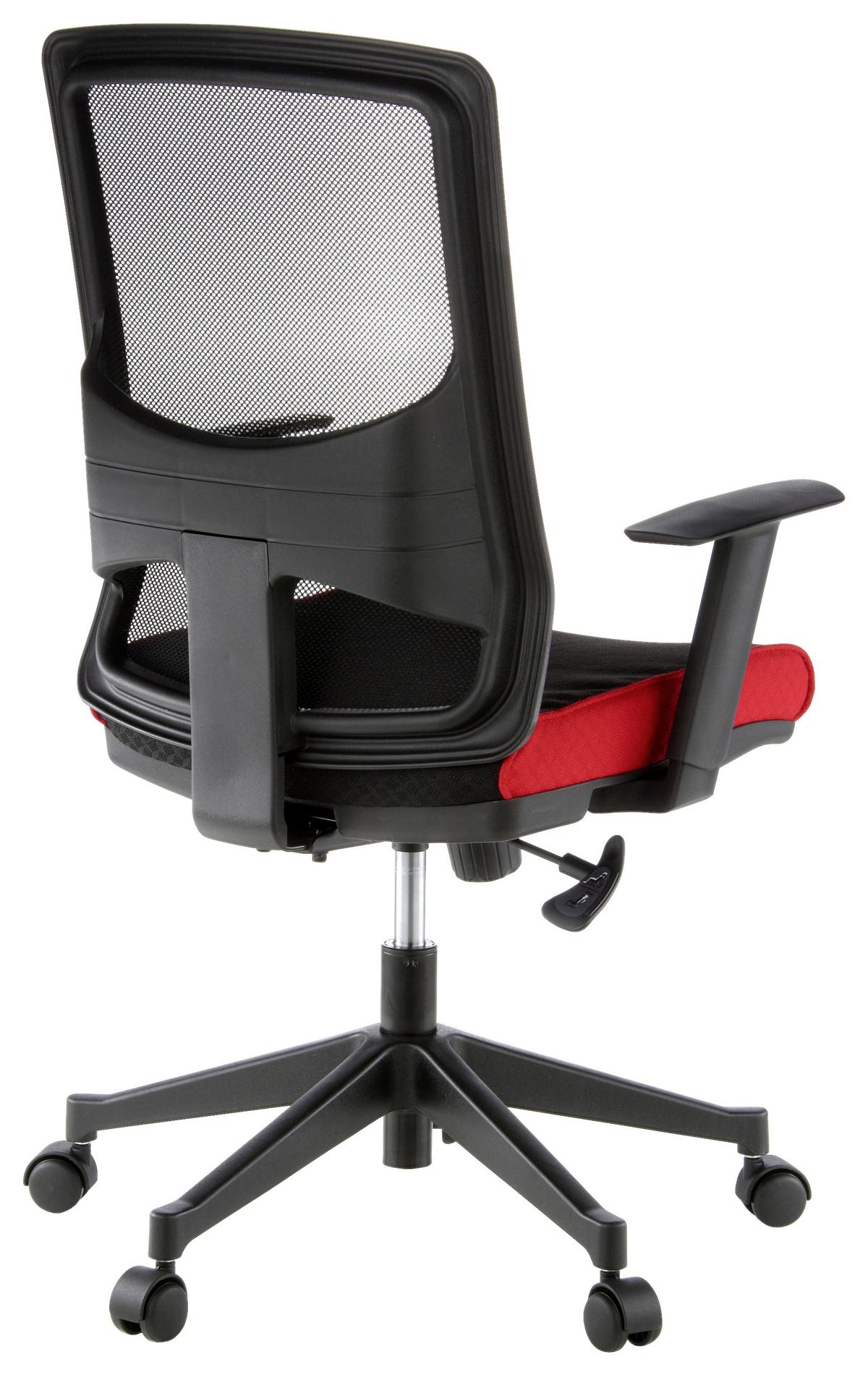 Drehstuhl Lavita Rot/Schwarz - Rot/Schwarz, MODERN, Kunststoff/Textil (57/113/44cm) - MID.YOU