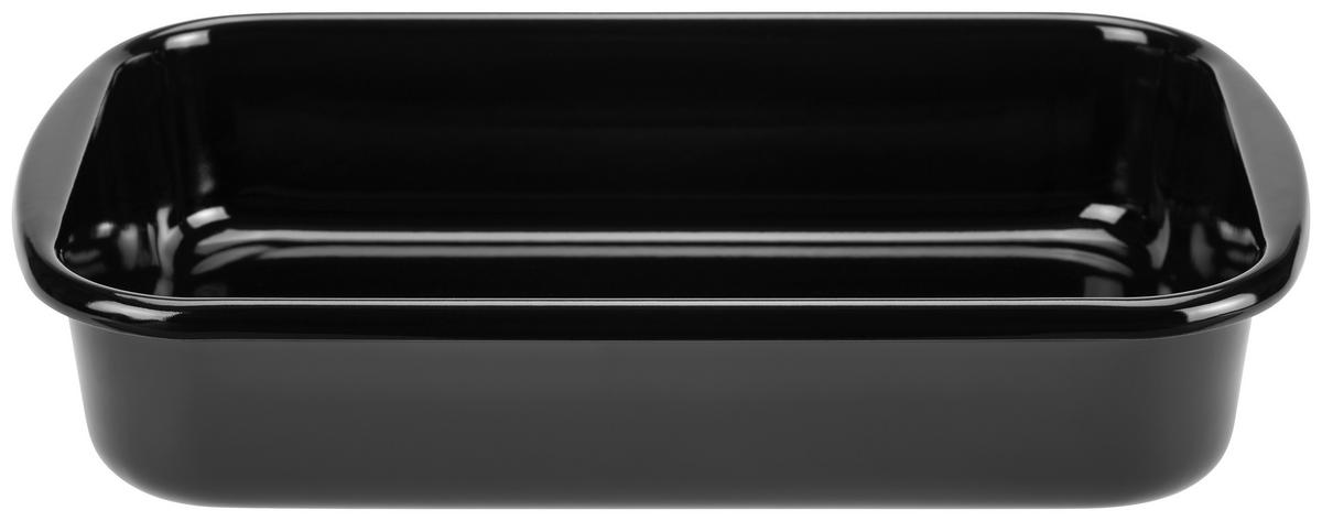 Auflaufform Eisen Eternity L/B/H: 39,3/25,2/7,7 cm - Schwarz, KONVENTIONELL, Metall (39,30/25,20/7,70cm) - Riess