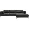 Eckschlafsofa Luzi - Anthrazit/Schwarz, MODERN, Textil (280/168cm) - Trendmanufaktur
