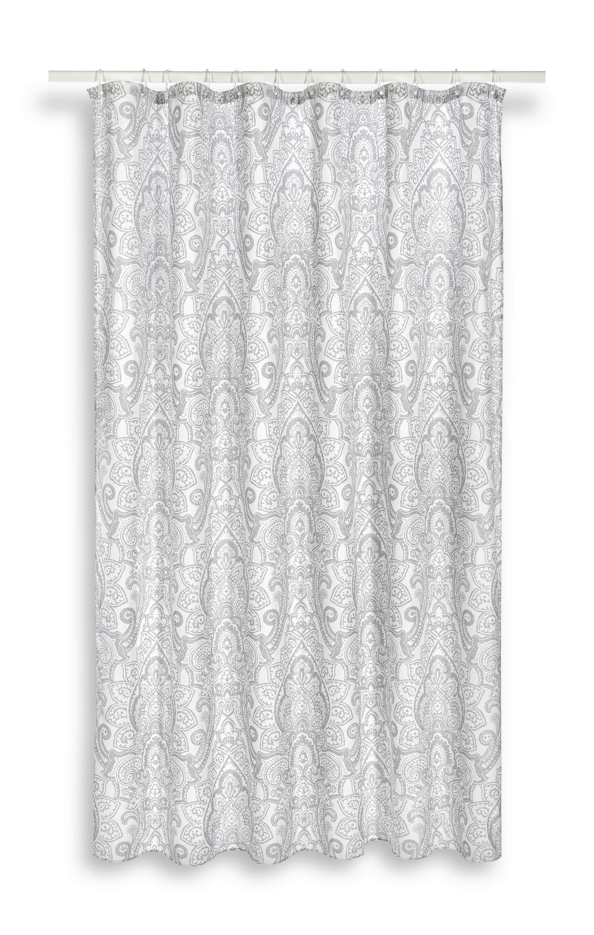 Duschvorhang Svenja 180x200 Cm Grau Blickdicht - Grau, MODERN, Textil (180/200cm) - Luca Bessoni