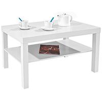 Couchtisch Mit Ablagefach Light, Weiß - Weiß, MODERN, Holzwerkstoff (90/45/55cm)