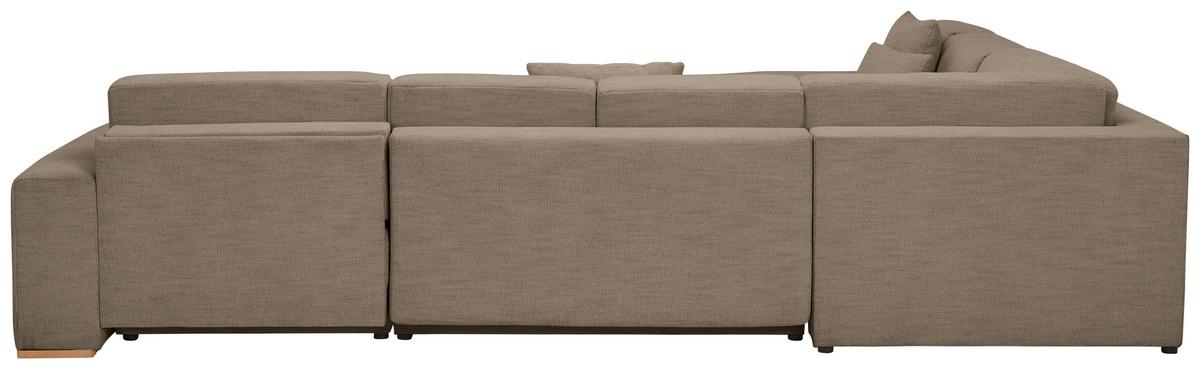 Wohnlandschaft Vouge Braun U: 283x371x208 Cm - Buchefarben/Schwarz, KONVENTIONELL, Textil (283/371/208cm) - Livetastic