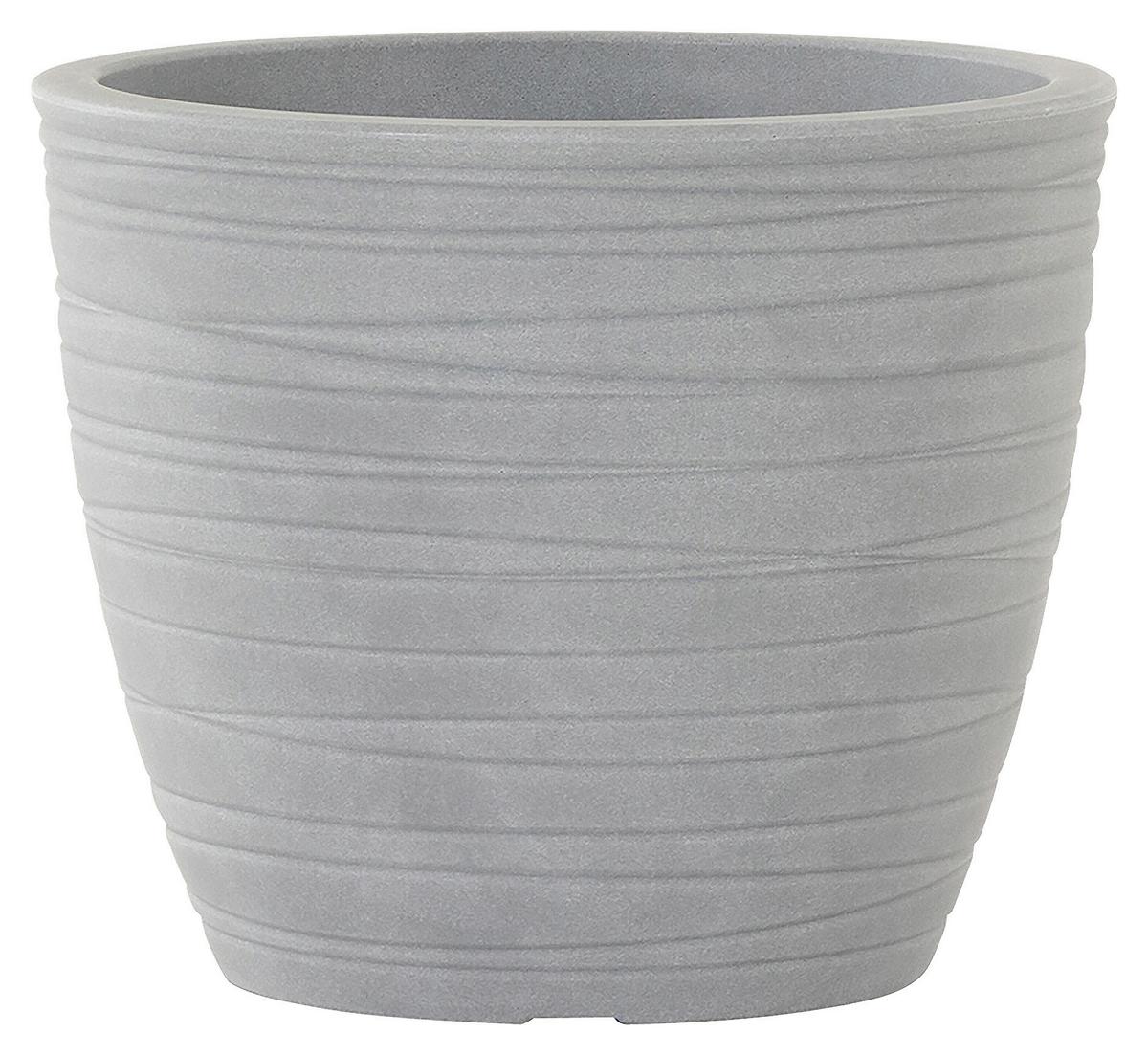 Pflanzentopf Grau D: 43 cm - Grau, Basics, Kunststoff (43/36cm) - Siena Garden