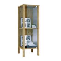 Vitrine Jensol Honigeiche B: 33 cm - Honigeiche/Klar, Design, Glas/Holzwerkstoff (33/98/35cm) - Livetastic