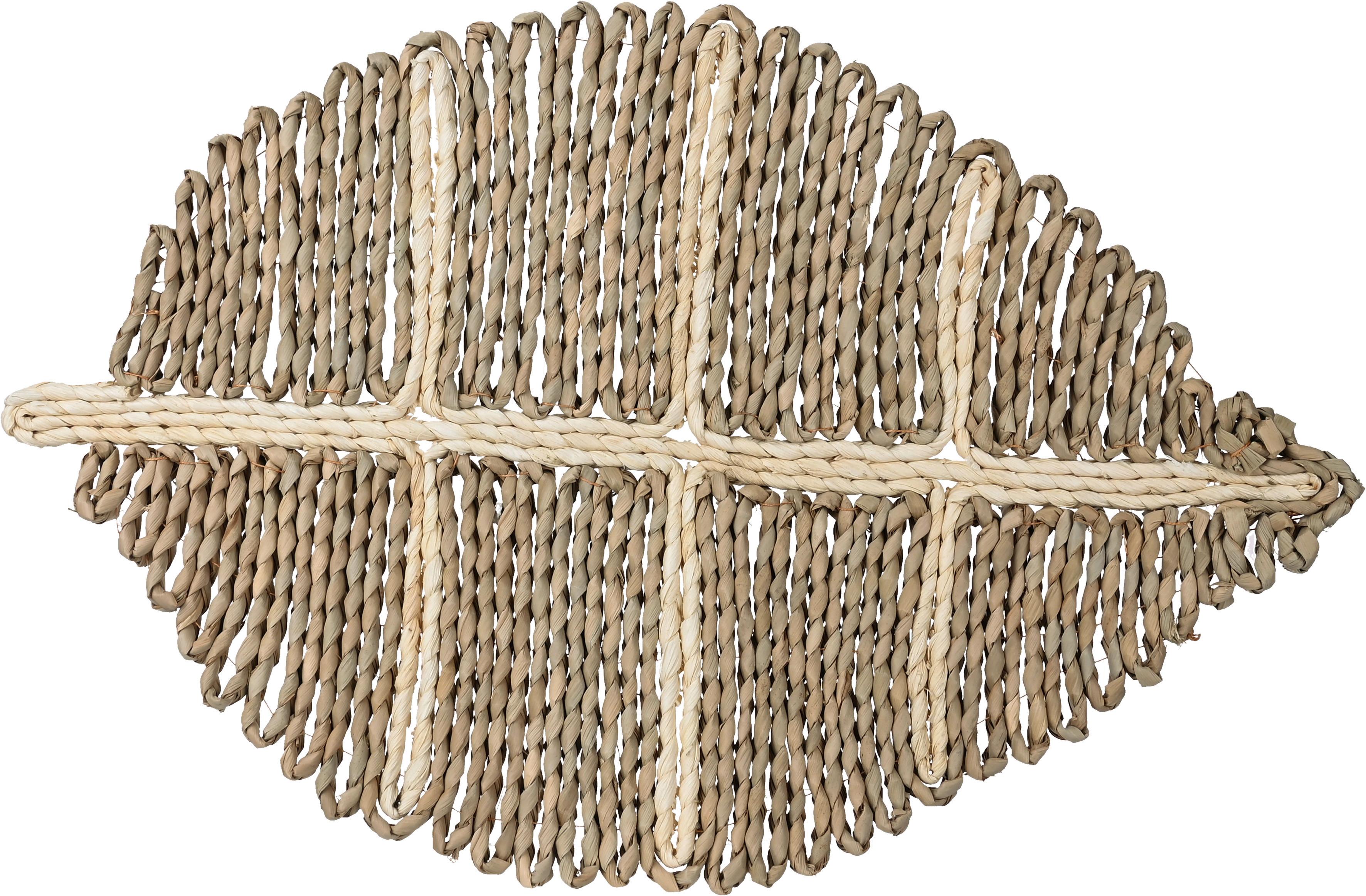 DEKORAČNÝ PODNOS LEAF - prírodná farba, Modern, prírodné materiály (50/1,5/33cm) - Mömax
