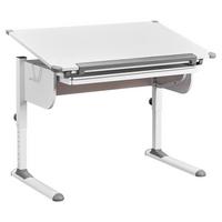 Jugendschreichbtisch B 110 H 55-78 cm Studare, Weiß - Weiß, MODERN, Holzwerkstoff/Metall (110/68/55cm) - MID.YOU