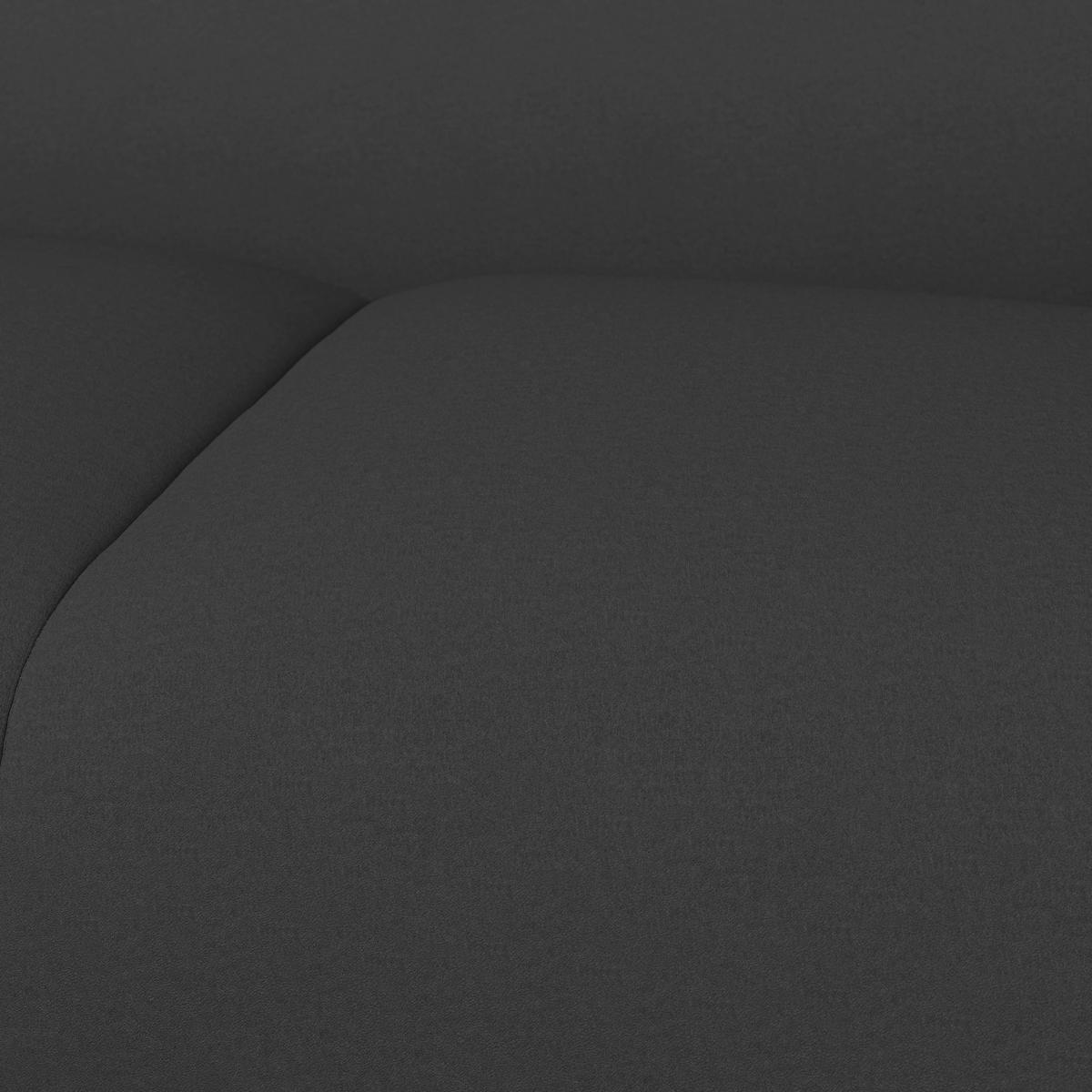 Pohovka HEVI, tmavosivý zamat, max. 360 kg - čierna/prírodná farba, Modern, drevo/textil (197/73/86cm) - Bessagi Home