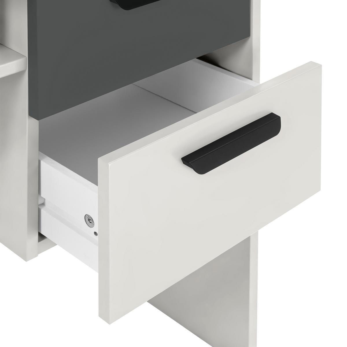 Schreibtisch Basic Two Kaschmir/Anthrazit B: 100cm - Kaschmir/Anthrazit, KONVENTIONELL, Holzwerkstoff (100/75/50cm)