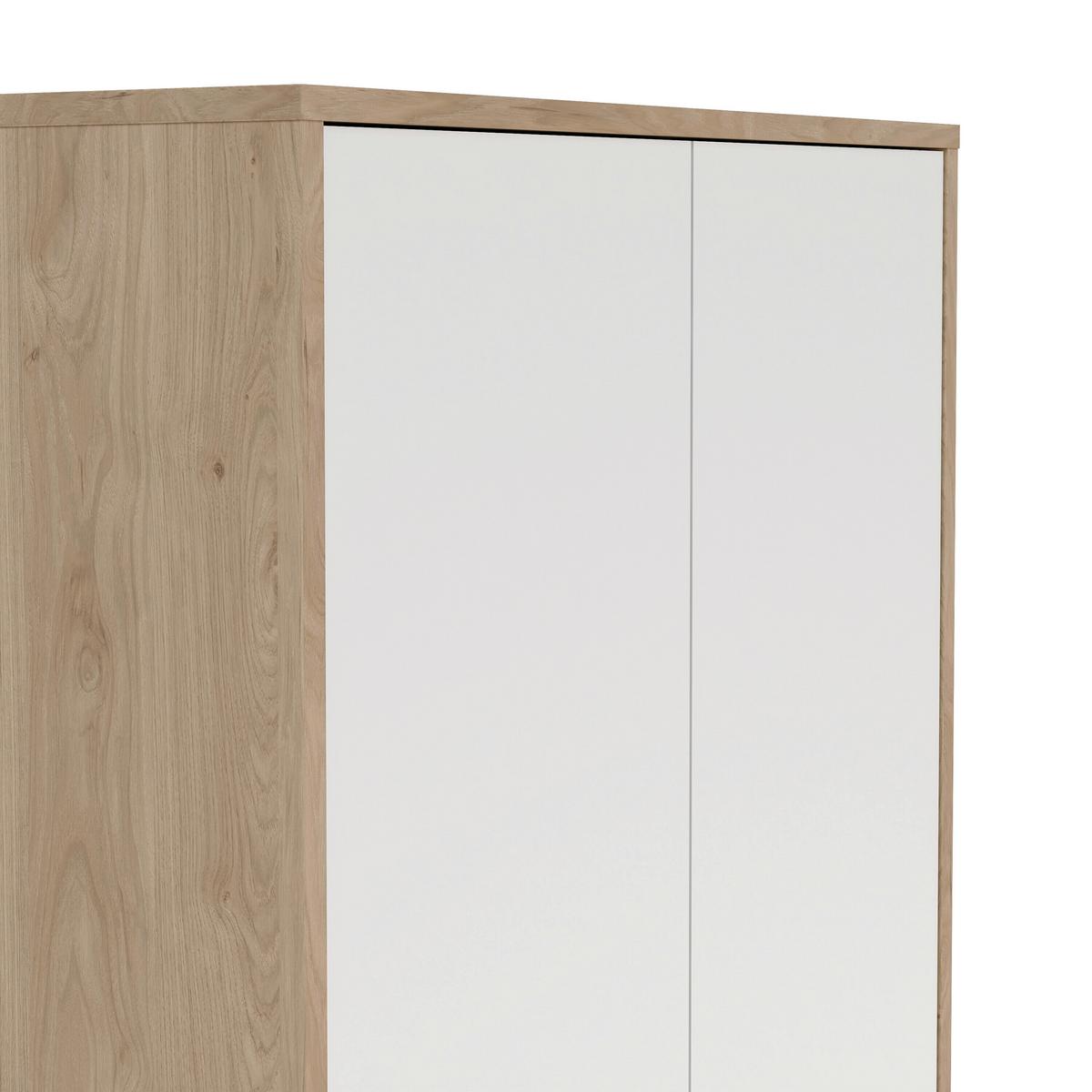 Aktenschrank Sign Weiß/Eichefarben, B: 79,6 cm - Eichefarben/Weiß, MODERN, Holzwerkstoff (79,6/207,7/34,3cm) - MID.YOU